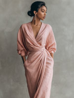Sophie | V-Neck Linen Maxi Dress