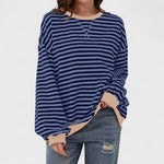 Contrast Collar Striped Jumper