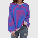 Contrast Collar Striped Jumper