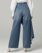 Wrap-Front Denim Trousers