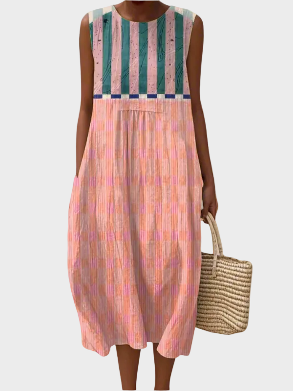 Louise | Effortless Midi Dress Multicolour, photo studio