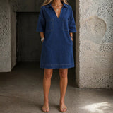 Navy Denim Shirt Dress