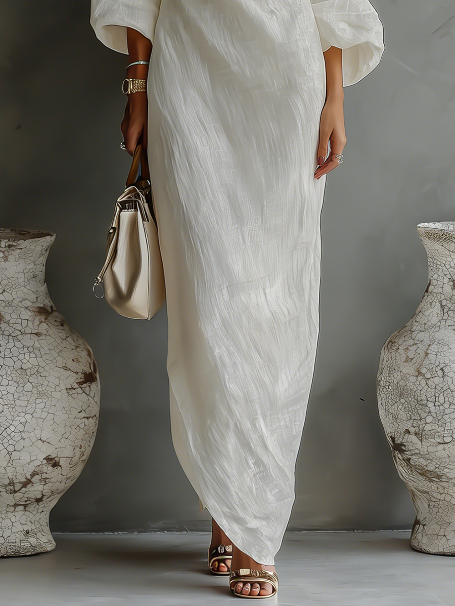 Alice | One-Shoulder Linen Maxi Dress