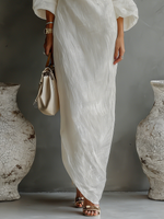 Alice | One-Shoulder Linen Maxi Dress