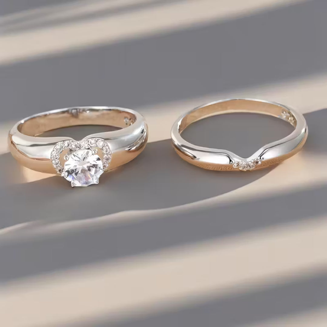 Dervla | Heart Halo Duo Ring