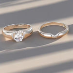 Dervla | Heart Halo Duo Ring