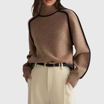 Black Outlined Turtleneck Jumper