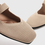Fiona | Mary-Jane Flats with a Square Toe