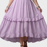Kathleen | Open-Back Maxi Dress with Ruffles