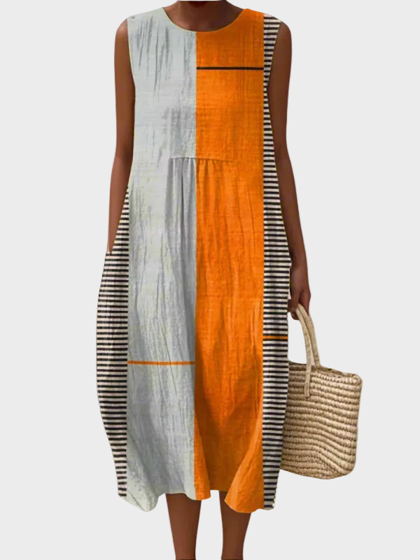 Glenda | Effortless Midi Dress Multicolour, photo studio