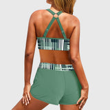 High-Waisted Ruched Bikini Set