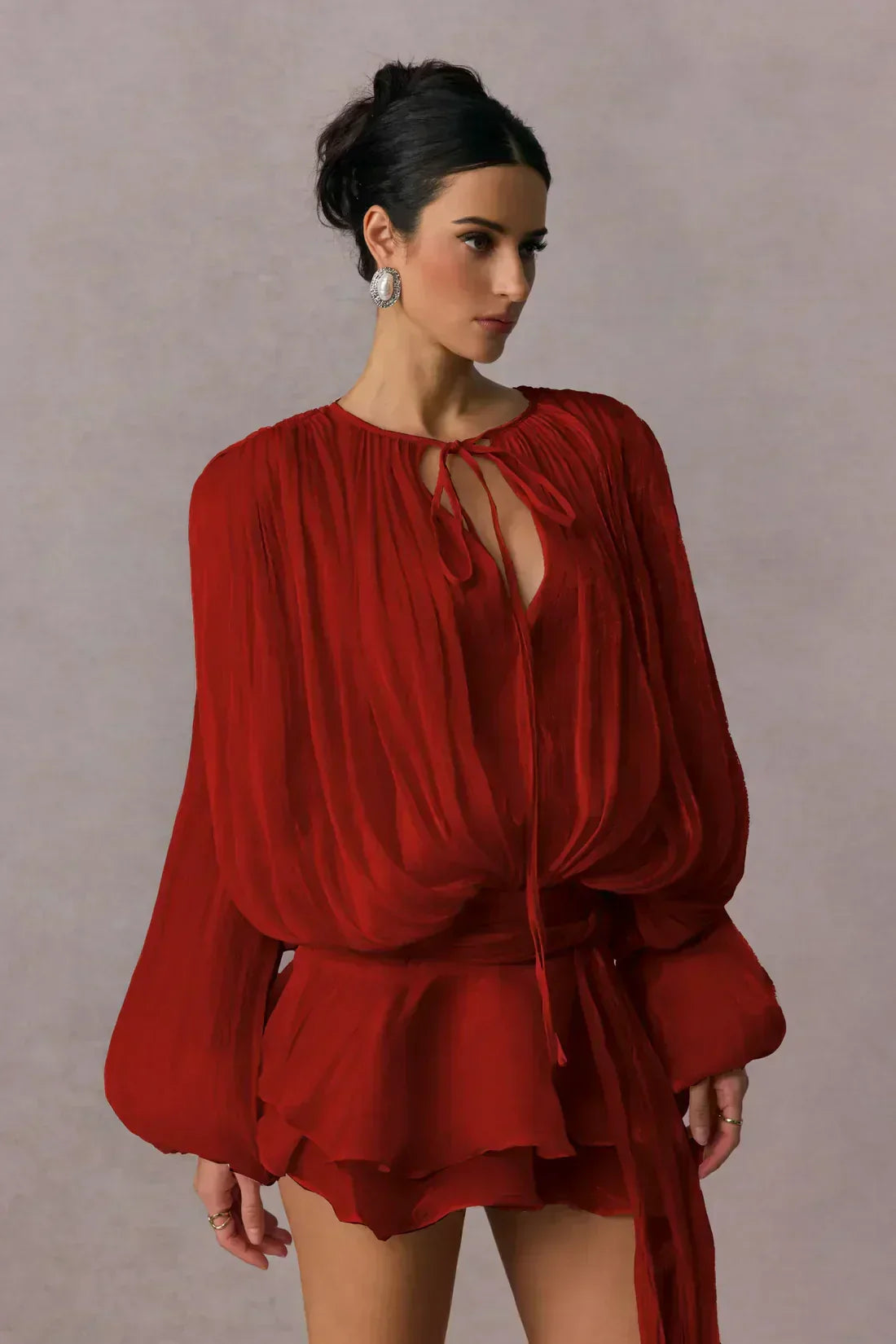 Bea | Elegant Dress for Women Red, photo studio