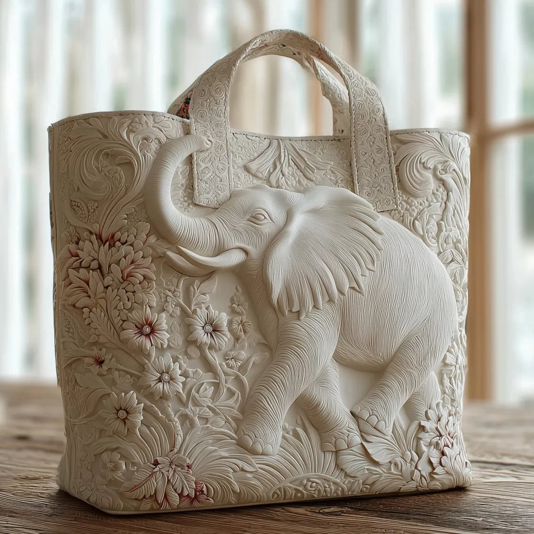 Handcrafted Bag - Embossed Elephant