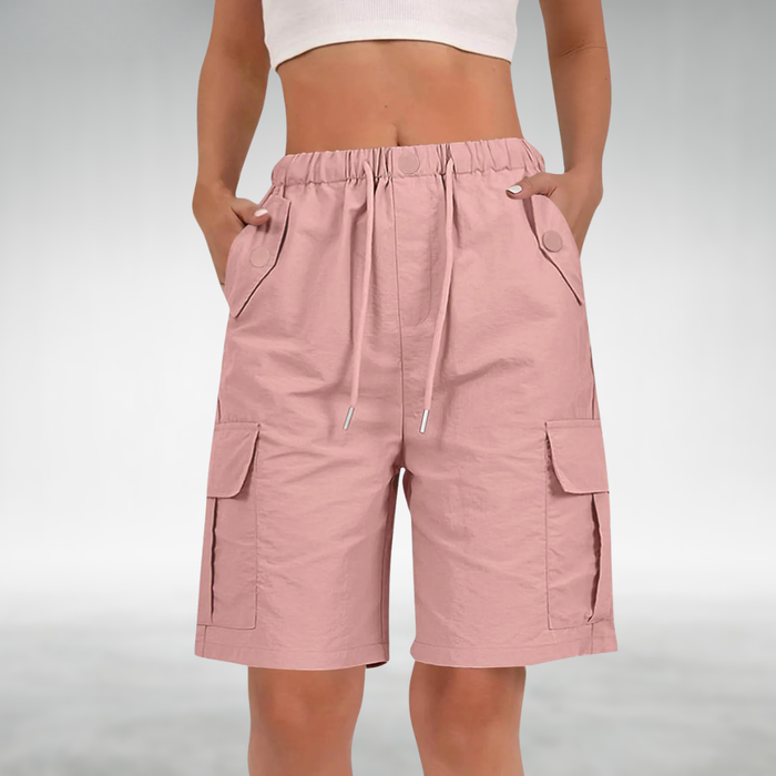 Leanna | Bermuda Cargo Shorts with a Drawstring Waist