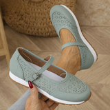 Aura | Perforated Mary Jane Sneakers with a Buckle Strap