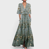 Ocean | Elegant Floral Maxi Dress