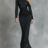 Emmy | Draped Satin Mermaid Dress