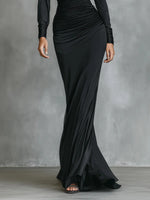 Emmy | Draped Satin Mermaid Dress