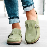 Frederica | Closed-Toe Clogs with a Buckle Strap