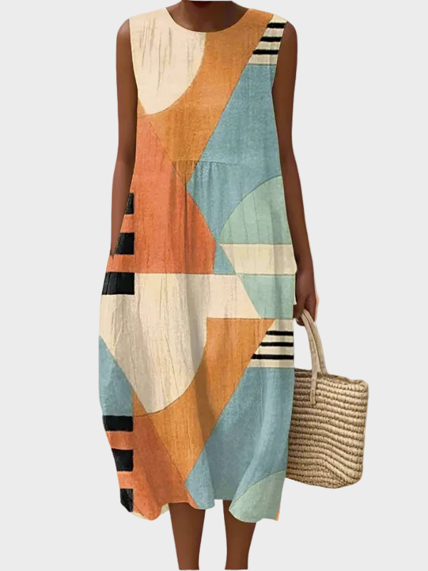 Karen | Comfortable Midi Dress Multicolour, photo studio