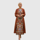 Danielle | Floral Maxi Dress with Matching Vest