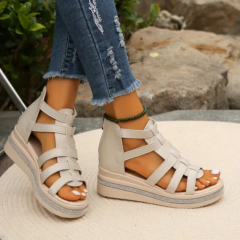 Gael Orthopedic & Stylish Sandals Beige, photo studio