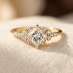 Fiadh | Gold Square Solitaire Ring