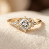 Fiadh | Gold Square Solitaire Ring
