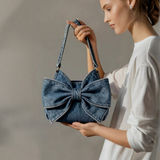 Retro Denim Bow Bag