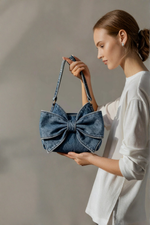 Retro Denim Bow Bag