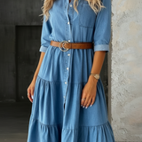Relaxed Denim Midi Dress