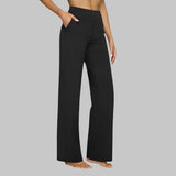 Olivia | High-Rise Wide-Leg Stretch Pants with Pockets