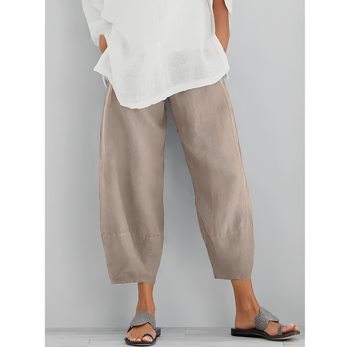 Magnolia | Relaxed Barrel-Leg Pants with an Elastic Waist