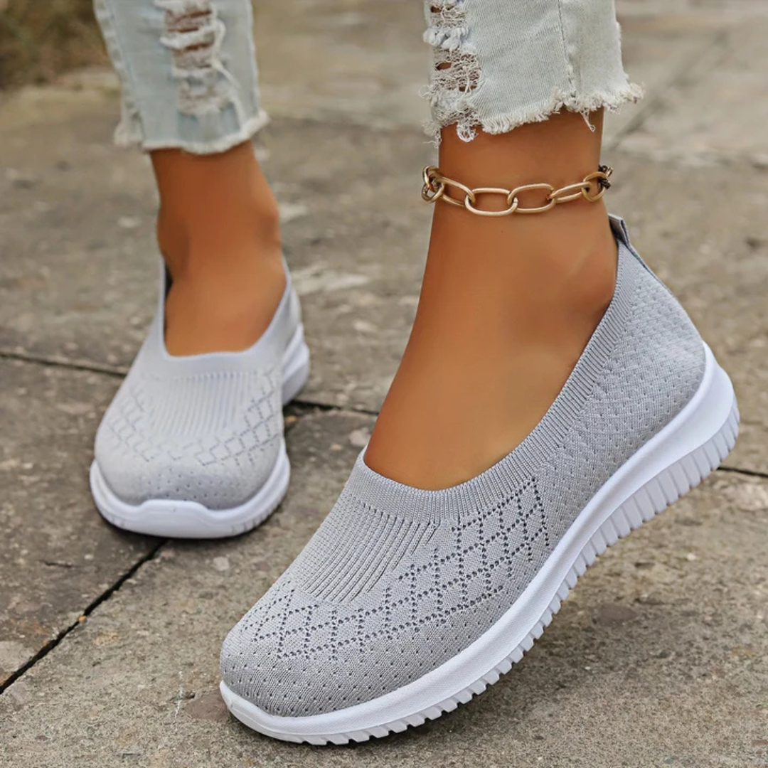 Estella Women's Orthopedic Shoes Grey, photo studio
