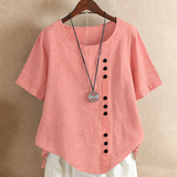 Ursula | Asymmetric Button Blouse