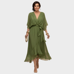 Monica | V-Neck Chiffon Dress