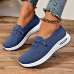 Raquel | Knit Slip-On Sneakers with Criss-Cross Cords