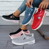 Allison | Cut-Out Knit Sneakers with a Strap Fastening
