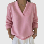 Pink V-Neck Jumper