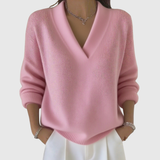 Pink V-Neck Jumper