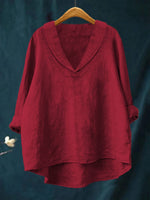 Elegant Summer Blouse in Mustard Linen
