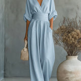 Nancy | Flowy Belted-Waist Maxi Dress