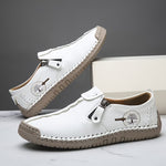 June | Stitched Slip-On Shoes with a Side Zip