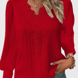 Bertie | Puff-Sleeve V-Neck Blouse