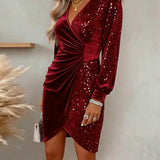 Minerva | Sparkly V-Neck Wrap Dress