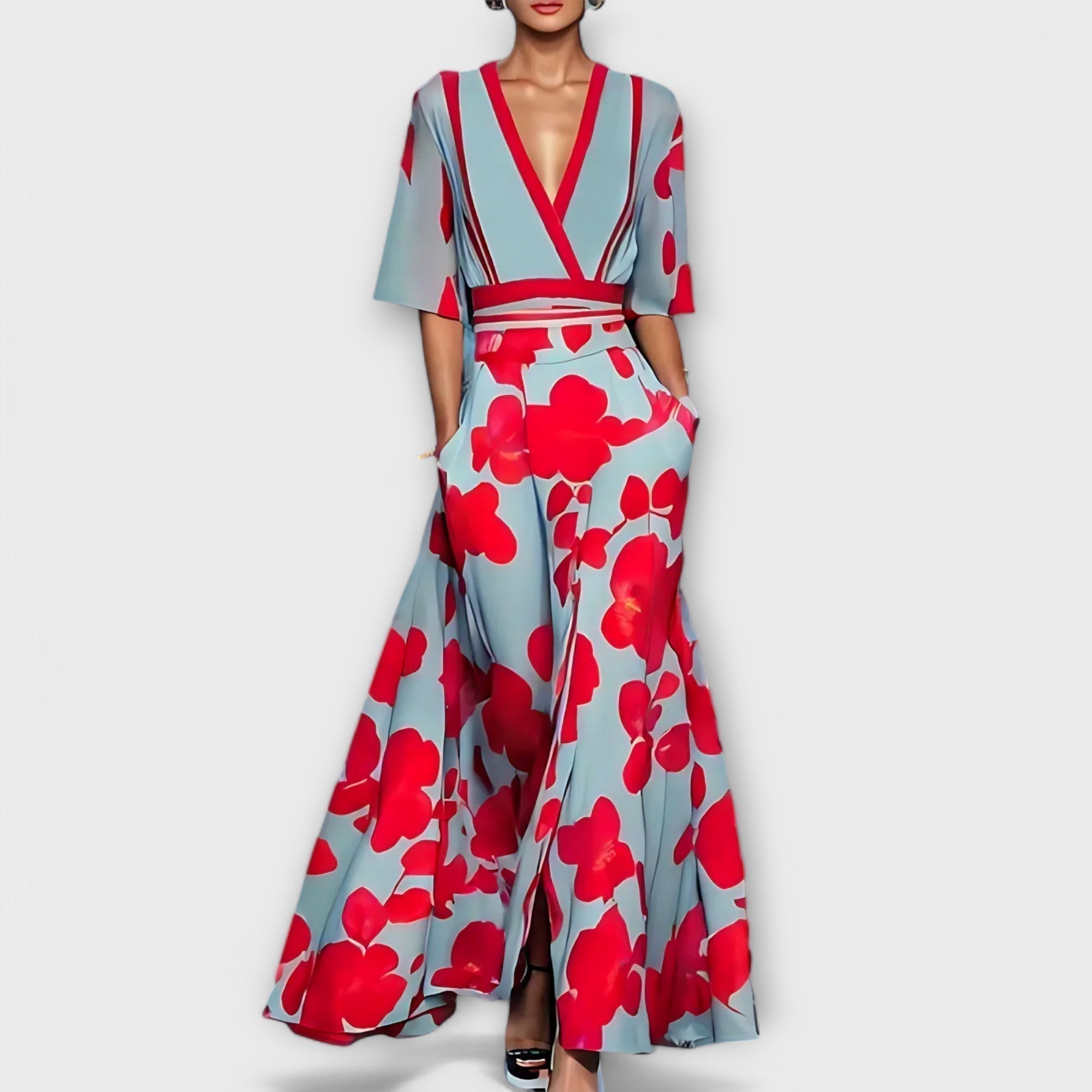 Elise | Floral Dress with Elegant Sleeves
