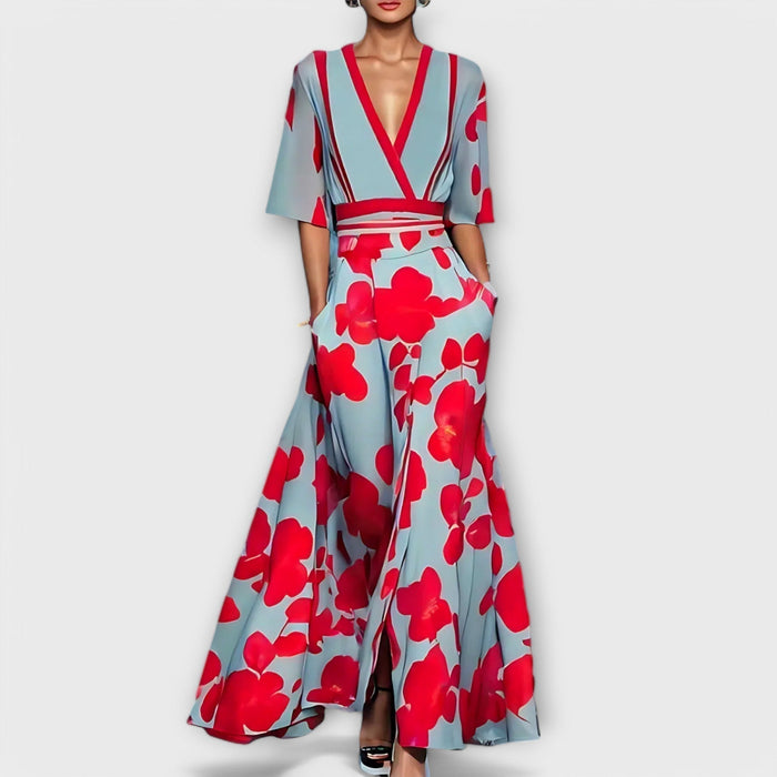 Elise | Floral Dress with Elegant Sleeves