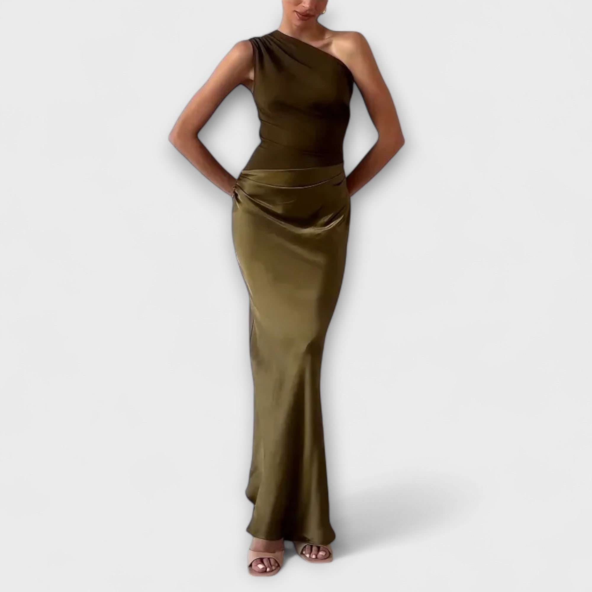 Elegant One-Shoulder Maxi Dress