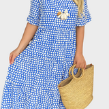 Short-Sleeve Midi Dress