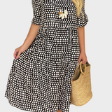 Short-Sleeve Midi Dress